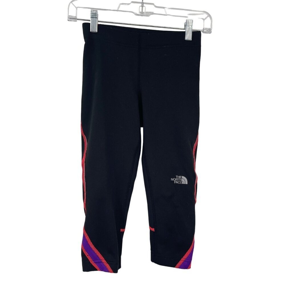 The North Face GTD Running Capri Tight Women's‎ XS Black Multi Color Vaporquick